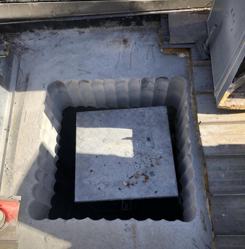 Ouverture technique réalisée par carottage